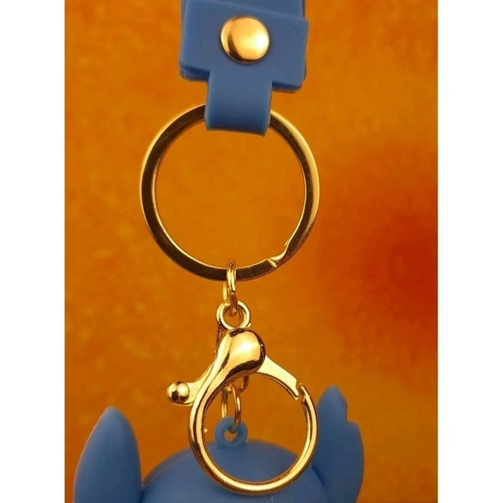 Lilo & Stitch With Glasses 3D PVC Keychain Keyring Backpack Clip Disney‎ 8